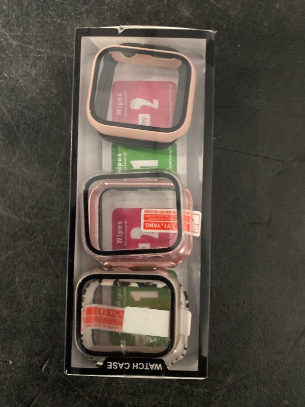 Photo 1 of [3PCS for Apple Watch Screen Protector Case 40mm SE 3rd/SE 2rd Generation/SE/Series 6/5/4 Accessories, iWatch Protective Face Cover for Women Men, Bumper Tempered Glass for iPhone Watch 40 mm