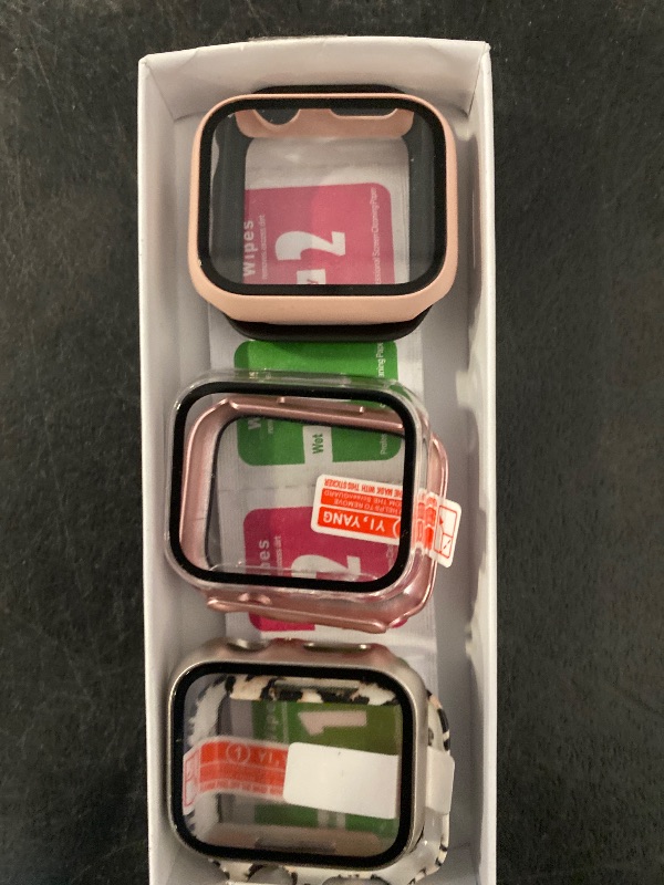 Photo 1 of [3PCS for Apple Watch Screen Protector Case 40mm SE 3rd/SE 2rd Generation/SE/Series 6/5/4 Accessories, iWatch Protective Face Cover for Women Men, Bumper Tempered Glass for iPhone Watch 40 mm