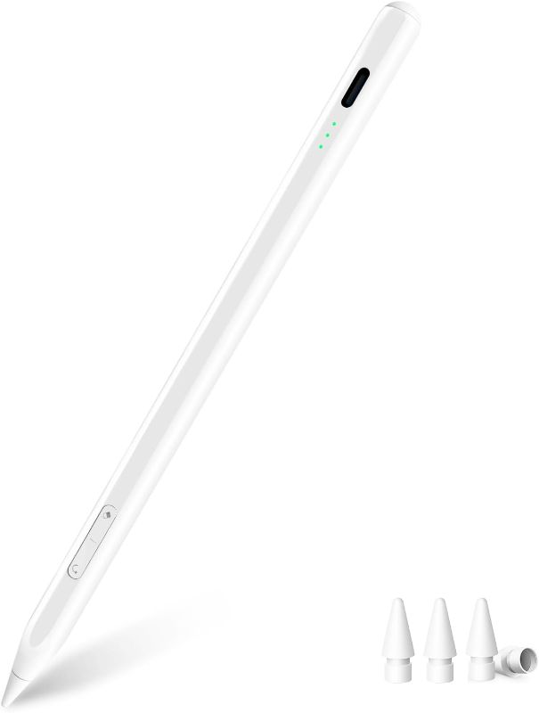 Photo 1 of Stylus Pen for iPad 11th & 10th Gen - 2X Faster Charging, Tilt & Palm Rejection, Works with iPad Pro 12.9/11/M4, Air 5/M2, Mini 6, iPad 6th-11th Gen (2018-2025)