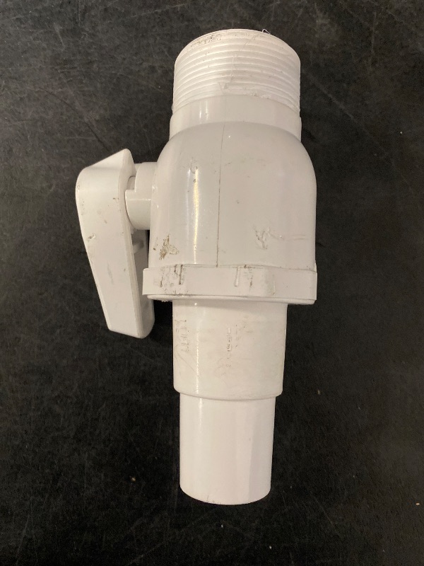 Photo 1 of Aramox Pool Pump Ball Valve, 1.5 Inch Male End Connects to Filters and Pumps, PVC ABS Plastic with 2 Way Maximum 50psi Pressure Rating, Quick Union for Skimmer Maintenance