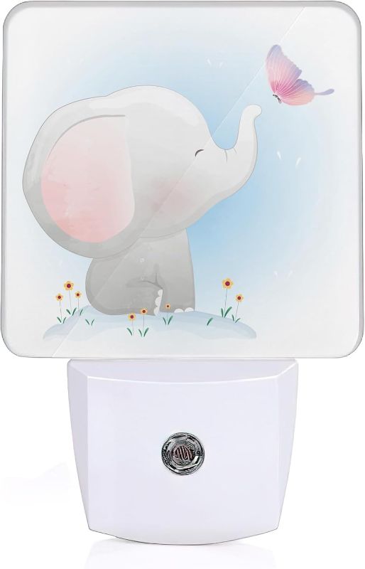 Photo 1 of Cute Elephant Night Light,Butterfly Plug into Wall with Dusk to Dawn Light Sensors, Nightlights for Bedroom, Bathroom, Hallway, Kitchen,Gifts for Girls Women