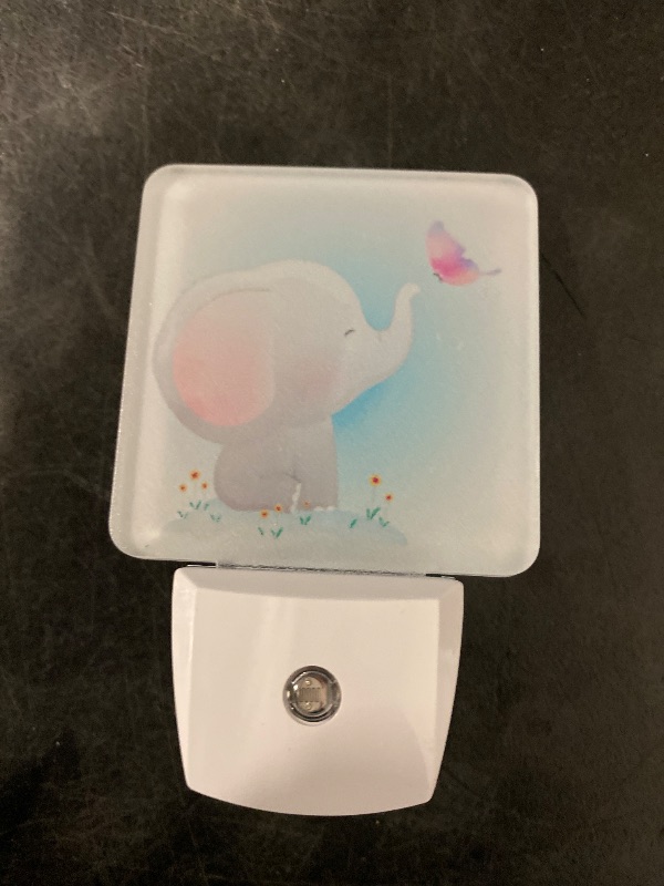 Photo 1 of Cute Elephant Night Light,Butterfly Plug into Wall with Dusk to Dawn Light Sensors, Nightlights for Bedroom, Bathroom, Hallway, Kitchen,Gifts for Girls Women