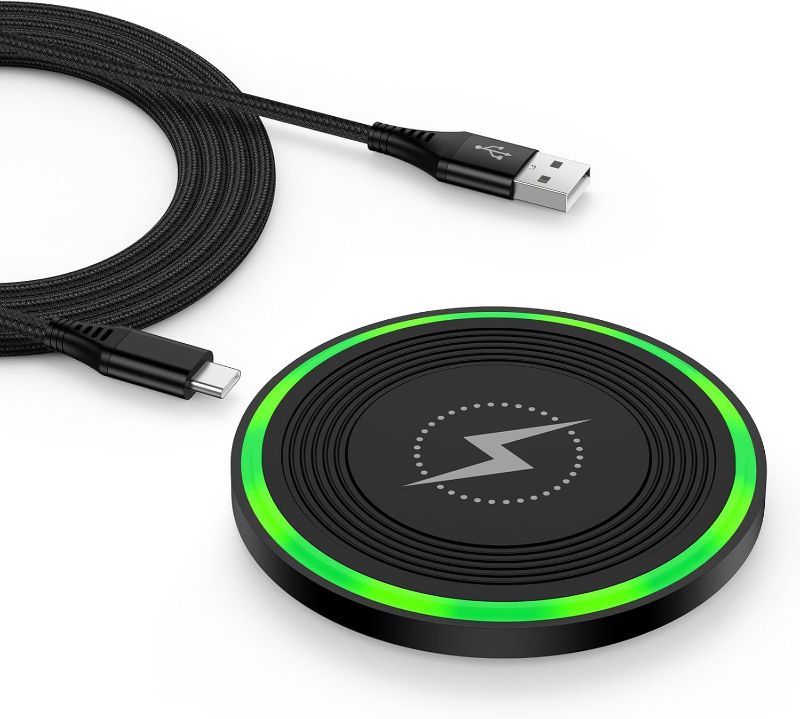 Photo 1 of Samsung S25 FE Wireless Charger Pad Fast Charging for Samsung Galaxy S25 Ultra Edge Plus Z Fold 7 Flip 7 6 S24 S23 S22 S21, 15W Wireless Charging Pad Android Phone Charger Mat for iPhone 17 Air 16