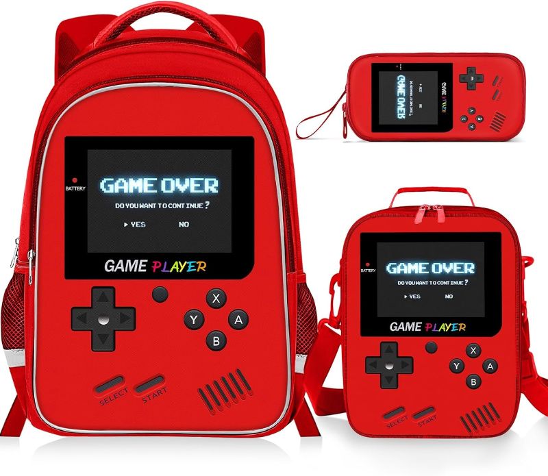 Photo 1 of Backpack for School Boys,3pcs Boys Backpack and Lunch Box Set for Elementary Middle School, 17? Video Game Bookbag for Ages 6-18 Kids Children Teens