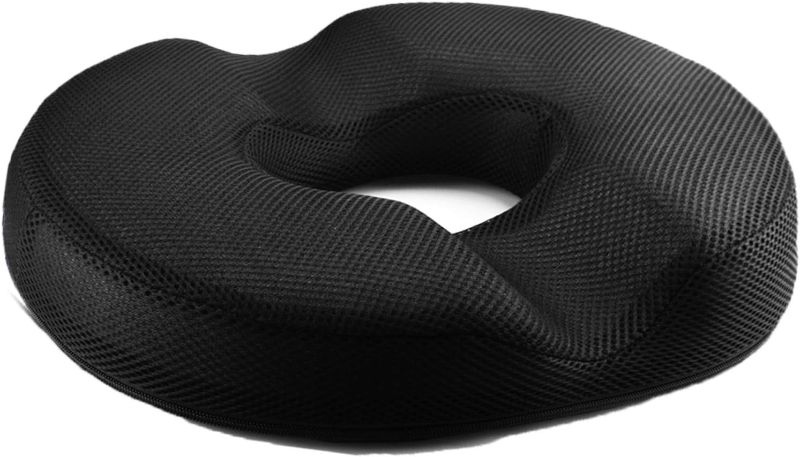 Photo 1 of Donut Pillow for Tailbone Pain, Hemorrhoid Tailbone Donut Firm Pillow Memory Foam Seat Cushion Pain Relief for Hemorrhoid Treatment, Coccyx, Prostate, Sciatica, Surgery