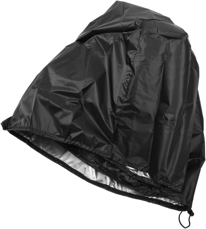 Photo 1 of Garden Wagon Rain Cover Wheelbarrow Waterproof Lawn Moving Outdoor Wagon Net Cover Protective Protection Trolley Foldable Folding Collapsible Cart Protector Black 