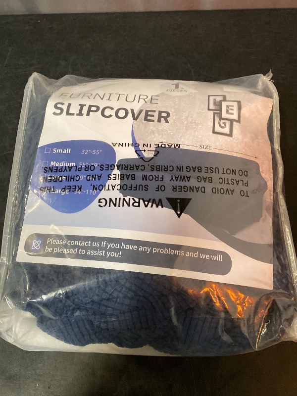 Photo 1 of 2025 New Stretch Sofa Slipcovers Couch Cover for 3 Cushion Furniture Protector Sofa Covers with Elastic Bottom Jacquard Fabric Small Checks for Pets, Kids -Sofa, Navy