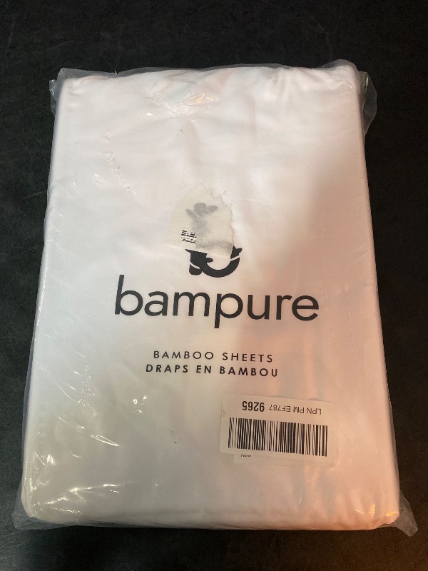 Photo 1 of BAMPURE Luxury Series King Sheet Set - 100% Viscose derived from Bamboo Sheets King Size - Super Soft Viscose Bamboo Cooling Sheets for Hot Sleepers -Up to 16’’ Deep Pocket King Sheet Set (White)