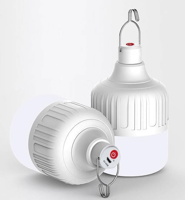 Photo 1 of Rechargeable LED Light Bulb with USB Charging – HSHINE Energy-Saving, Multi-Functional Emergency Bulb for Power Outages, Camping, and Fishing – Charges Mobile Devices (WHITE-USB-150W)