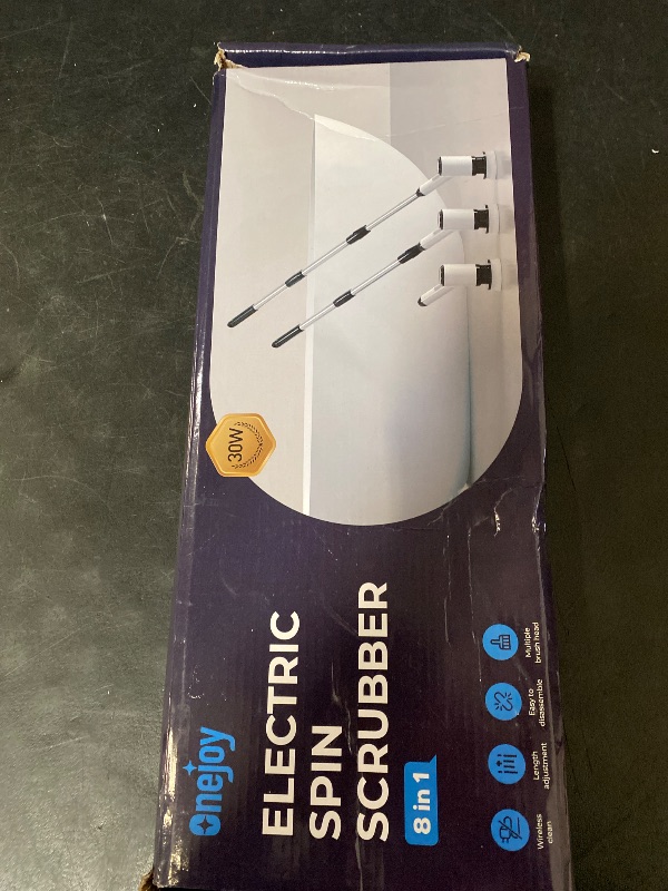 Photo 1 of Electric Spin Scrubber: Crodless Power Spin Scrubber with Long Handle and Dual Speeds for Cleaning Bathroom Tub Tile Floor Include Cleaning Brush