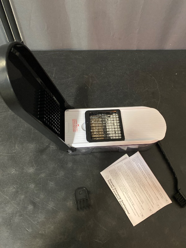 Photo 1 of Fullstar Mandoline Slicer for Kitchen - Vegetable Chopper, Onion Potato Food Veggie Fruit Slicer and Cutter with Container, Kitchen Gadgets & Accessories, Home Essentials (6-in-1, White/Black)