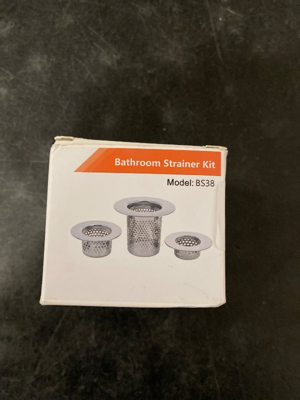 Photo 1 of Bathroom Drain Strainers (Set of 3 Sizes), Hair Catcher for Bathroom Sink Bathtub Shower Floor Drain, Stainless Steel Filter Trap Fit Drain Hole from 1.2” to 2.17”