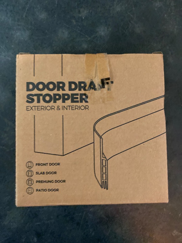 Photo 1 of Door Draft Stopper Under Door Draft Blocker Insulator Doors Sweep Weather Stripping Noise Stopper Strong Adhesive, White