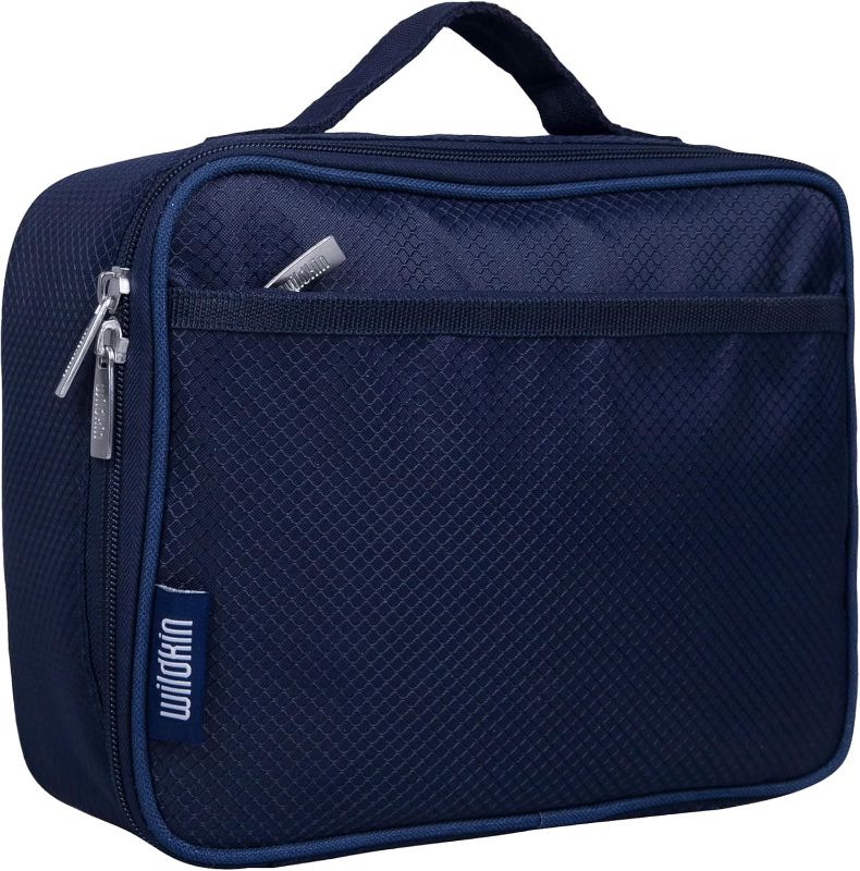 Photo 1 of Wildkin Kids Insulated Lunch Box – Durable and Reusable for School & Travel - Rip-Stop Blue