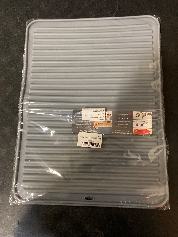 Photo 1 of Large Silicone Trivet 16x12 Inch, Hot Pads for Kitchen, Heat Resistant Pot Holders Trivets for Hot Dishes, Hot Pots and Pans, Quartz Countertops, Gray