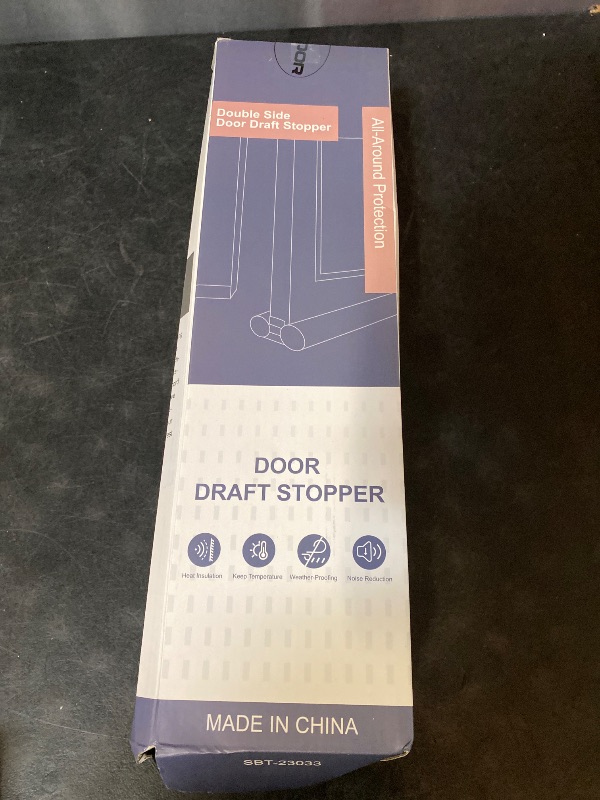 Photo 1 of Door Draft Stopper Weather Stripping Window Breeze Blocker Adjustable Door Sweeps 32 inch, Black