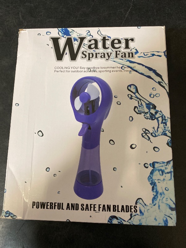 Photo 1 of 3 Pack Elite Battery Powered Handheld Water Misting Fans Personal Outdoor Cooling Fan (Blue/Green/Pink)