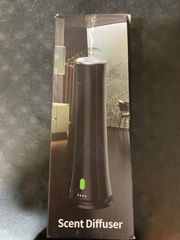 Photo 1 of Hotel Scent Diffuser Starter Kit - 1500 Sq Ft Coverage, Premium Plastic Essential Oil Diffuser, Waterless Diffuser for Home, Hotel, Office, 5 Scent Essential Oils Included, Large Room, Black, 11In