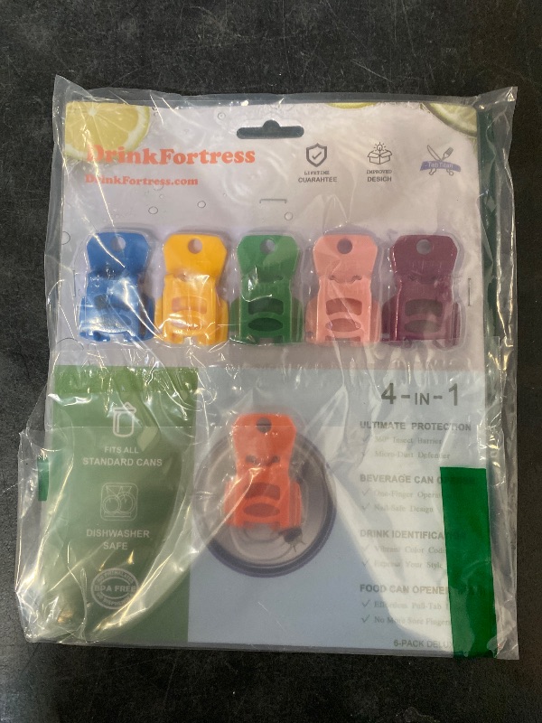Photo 1 of Complete Cover Easy Tab Opener New and Improved 6PK Beverage Barricade 2.0 by Avant Grub. Colorful Drink Can Protector Cap for Soda, Beer, Coke Shields From Bugs, Bees, Dust at the Party, BBQ, Beach