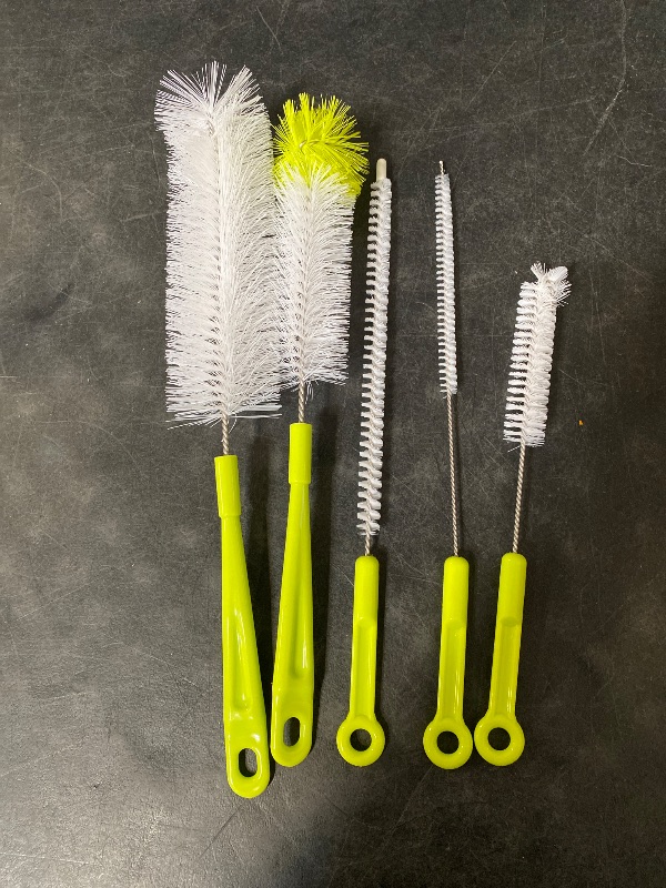 Photo 1 of Bottle Cleaning Brush Set - Long Handle Bottle Cleaner for Washing Narrow Neck Beer Bottles, Sports Water Bottles with Straw Brush, Kettle Spout/Lid Cleaner Brushes