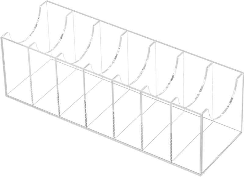 Photo 1 of Belt Storage Box Clear Belt Organizer Belt Storage Holder Belt Display Case for Organized Storage Compartmentalized Belt Container for Storing Belts(Large 7 Grid)