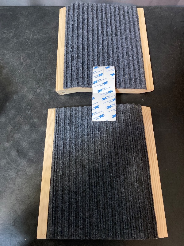 Photo 1 of In hand Dog Ramp, Low-Angle Pet Stair Ramp for Small Dogs & Cats for Any Staircase, Non-Slip Steps Stair Assist for Elderly, Injured Pets, 2 Packs