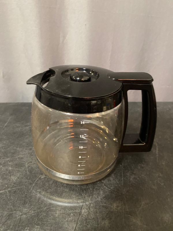 Photo 1 of 12-Cup Replacement Glass Coffee Carafe for Cuisinart Coffee Maker Models DCC-1200, DCC-1100BK, DCC-2650, CHW-12, CHW-12P1, DGB-550BK, DGB-550BK1, DGB-625BC, DGB-700BC, and SS-12 | Part# DCC-1200PRC