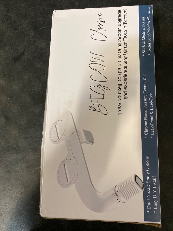 Photo 1 of BIGCOW Ultra-Slim Bidet Attachment for Toilet - Dual Nozzle (Frontal & Rear Wash) with Adjustable Cold Water Pressure and Stainless Steel Inlet - Hygienic Solution for Fresh Cleanliness