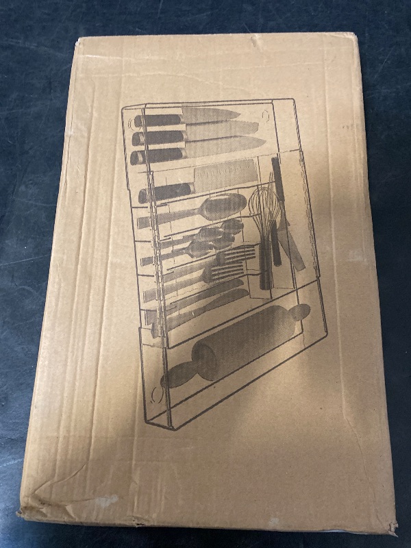 Photo 1 of Extra Large Expandable Silverware Organizer, BPA-Free Food-Safe Cutlery Flatware Organizer, Kitchen Utensil Drawer Organizer, Adjustable Silverware Holder for Spoons Forks Knives, Black