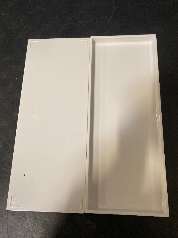 Photo 1 of 13x5 Fast Food Tray, 2 Pack Plastic Reusable Multi-Purpose Rectangle Serving Tray Smooth Surface for Restaurant Home Kitchen, White