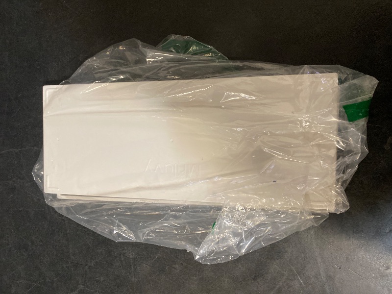 Photo 1 of 13x5 Fast Food Tray, 2 Pack Plastic Reusable Multi-Purpose Rectangle Serving Tray Smooth Surface for Restaurant Home Kitchen, White