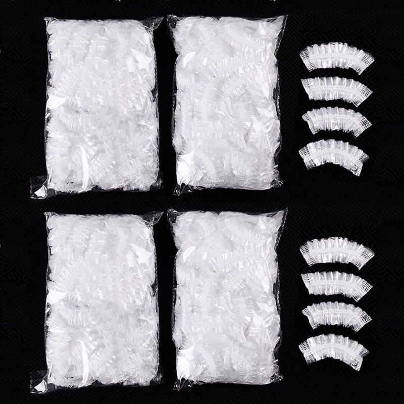 Photo 1 of 400Packs Disposable Ear Covers for Shower Waterproof Ear Protectors Clear Ear Shower Caps Plastic Ear Shower Caps for Hair Dye, Bathing, Spa