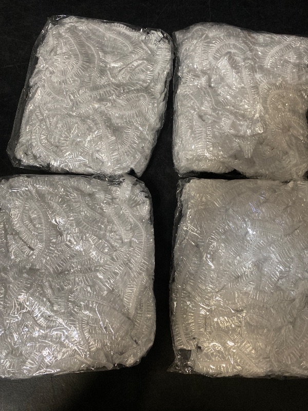 Photo 1 of 400Packs Disposable Ear Covers for Shower Waterproof Ear Protectors Clear Ear Shower Caps Plastic Ear Shower Caps for Hair Dye, Bathing, Spa