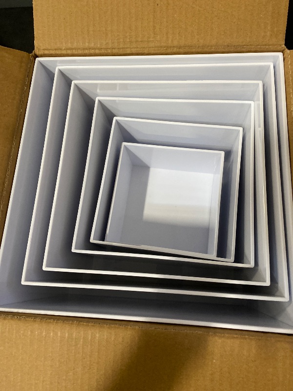 Photo 1 of Buffet Risers, Dessert Table Display Set, Catering Supplies Buffet Display, 6 Sizes Buffet Risers and Stands for Food Display