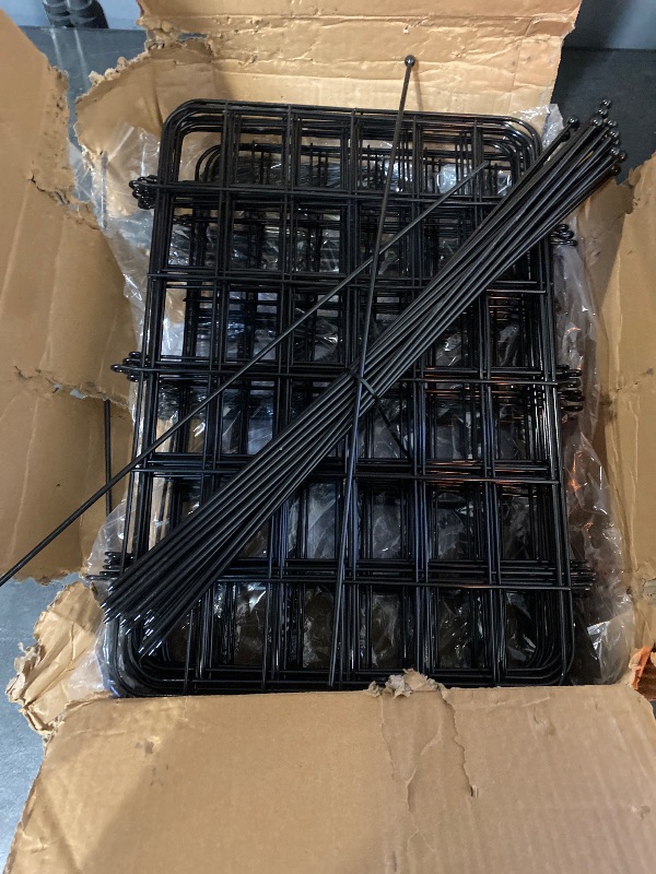 Photo 1 of 30ft x 22in Garden Fence Animal Barrier, 28 Panels No Dig Fence Border, Rustproof Metal Decorative Garden Fence with Ground Stake, Flower Bed Edging Border for Dog, Rabbit, Outdoor Yard Patio Decor