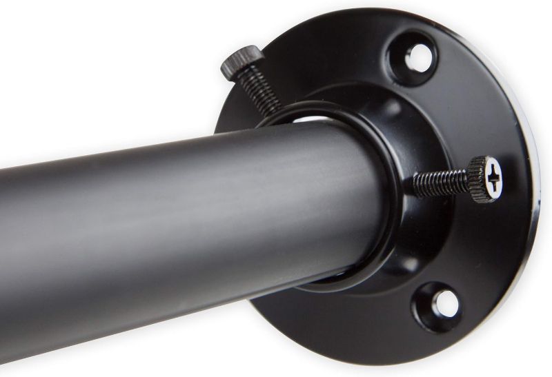 Photo 1 of Rod Desyne C-1943-DP100-282 1" Adjustable Closet Rod with Socket Set, 28-48", Black