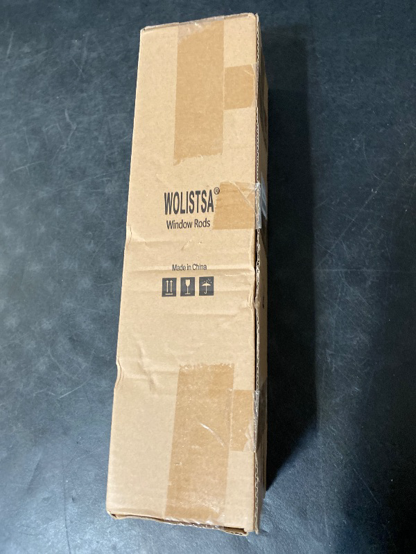 Photo 1 of Long Bronze Curtain Rods for Windows 66 to 120 Inch, Decorative Heavy Duty Single-Side Adjustable 1'' Antique Brown Curtain Rod, Vintage Rustic Metal Drapery Pole for Farmhouse Living Room