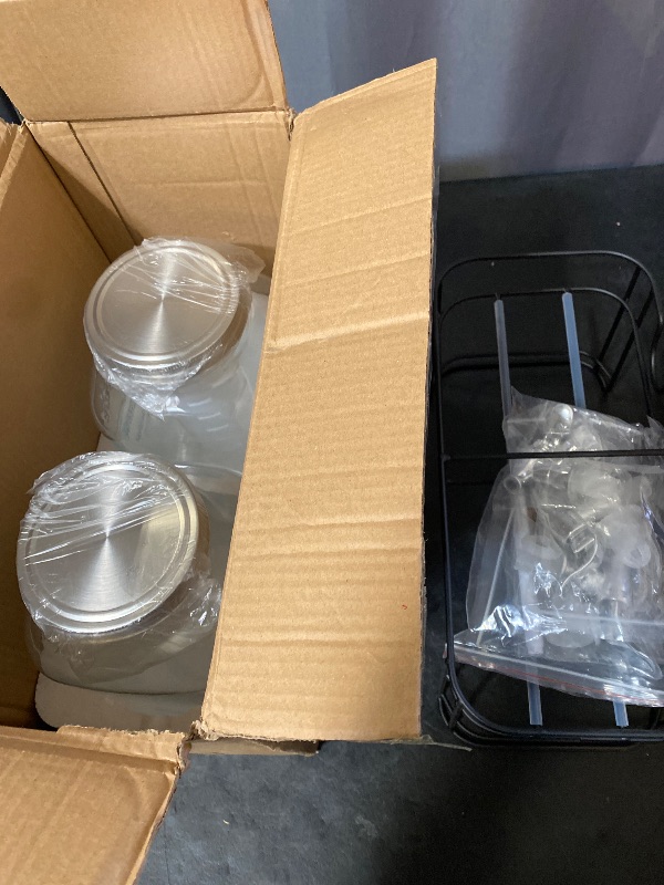 Photo 1 of 1 Gallon Glass Drink Dispensers For Parties 2PACK.Beverage Dispenser,Glass Drink Dispenser With Stand And Stainless Steel Spigot 100% Leakproof.Lemonade Dispenser With Ice Cylinder.Laundry Detergent