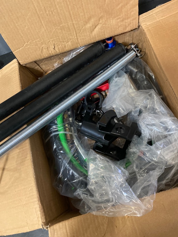 Photo 1 of 15FT Semi Truck Air Line Kit with Gladhand Holder and Springs Kit Red & Blue Air Brake Hoses and 7 Way Trailer Cord 3-in-1 Air Lines Set for Semi Truck Trailer Tractor