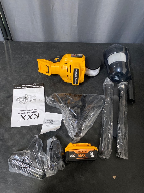 Photo 1 of Cordless Vacuum for Dewalt 20V Battery, 5 in 1 Handheld Electric Vacuum Cleaner with 500W Powerful Motor, 46 CFM Portable Hand Vacuum with Filtration HEPA for Floor, Carpet, Car