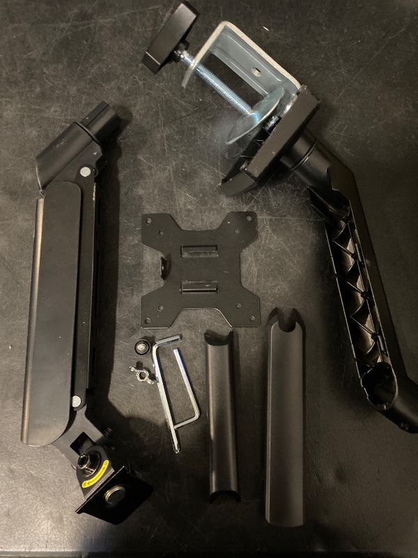 Photo 1 of MOUNT PRO Single Monitor Desk Mount - Articulating Gas Spring Arm, Removable VESA Monitor Mount Computer Monitor Stand with Clamp and Grommet Base Fits 13 to 32 Inch Screen, VESA 75x75, 100x100, Black