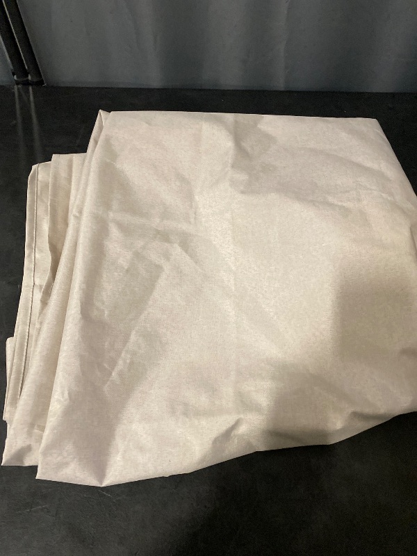 Photo 1 of 52 x 70 Linen Textured Rectangle Tablecloth, Waterproof & Stain Resistant Fabric Table Cloth, Wrinkle Free Linen Dining Decorative Farmhouse Table Cover for Dining/Buffet/Wedding, Beige