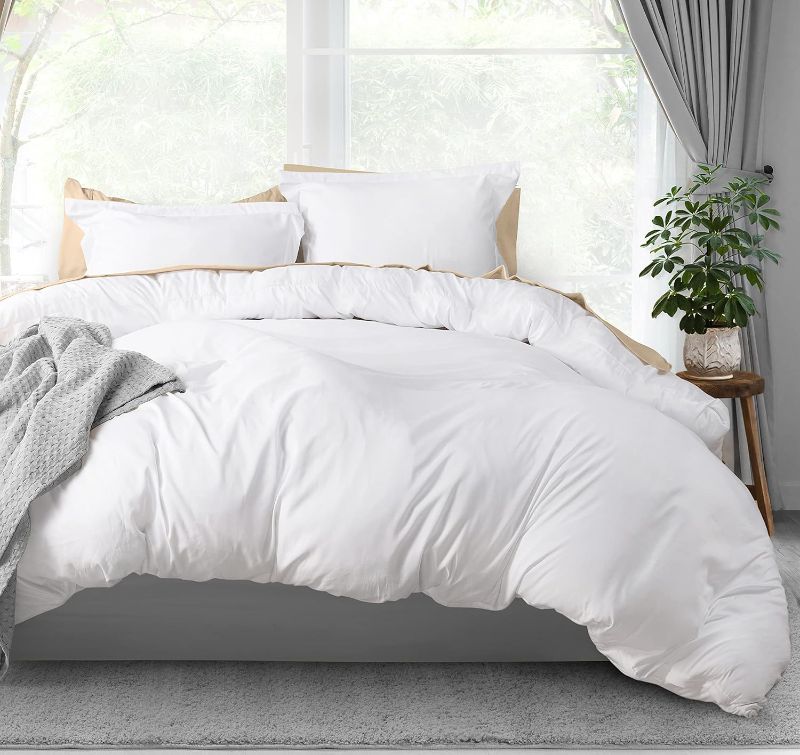 Photo 1 of Full Utopia Bedding Duvet Cover Full Size - 3 Piece with Zipper Closure - 1 Comforter Cover 80X90 Inches & 2 Pillow Shams 20X26 Inches (White) Comforter Not Included