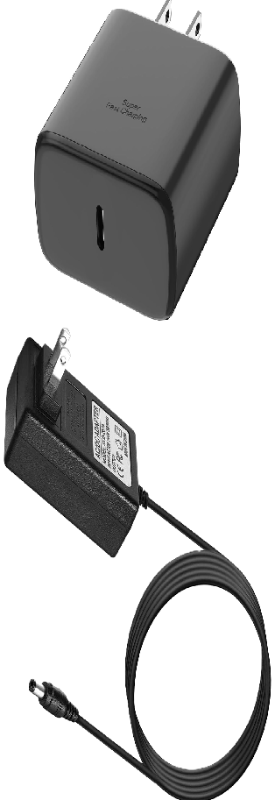 Photo 1 of 2 Item Electronic Accessories Bundle | Co21V Battery Charger Adapter Power, 45W USB-C Super Fast Charging Wall Charger