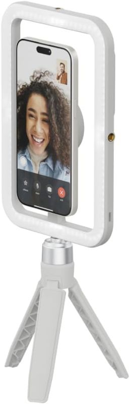 Photo 1 of ShiftCam SnapStudio Light - Magnetic LED Ring Light with Adjustable Brightness, AdjustableTemperature, USB-C Charging, MagSafe Compatibility - Ideal for Vlogging and Mobile Photography (Stone)