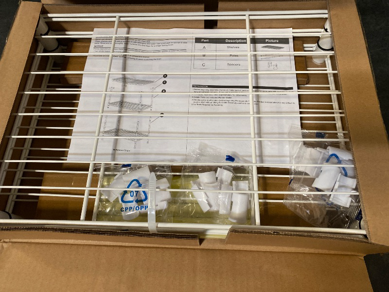 Photo 1 of 450 lbs Wire Storage Shelving 3-Tier Utility Shelving Unit Steel Organizer Wire Rack for Home,Kitchen,Office,White (11.8" D x 17.7" W x 26.4" H)