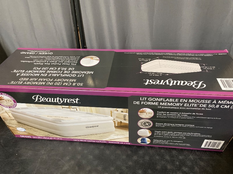 Photo 1 of Beautyrest Skyrise Queen Size Air Mattress with Coil Beam Construction, Edge Support with External Pump and Puncture Resistant Vinyl for Guests and Camping