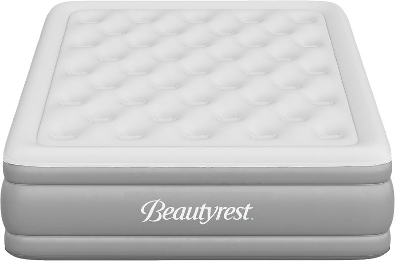 Photo 1 of Beautyrest Skyrise Queen Size Air Mattress with Coil Beam Construction, Edge Support with External Pump and Puncture Resistant Vinyl for Guests and Camping