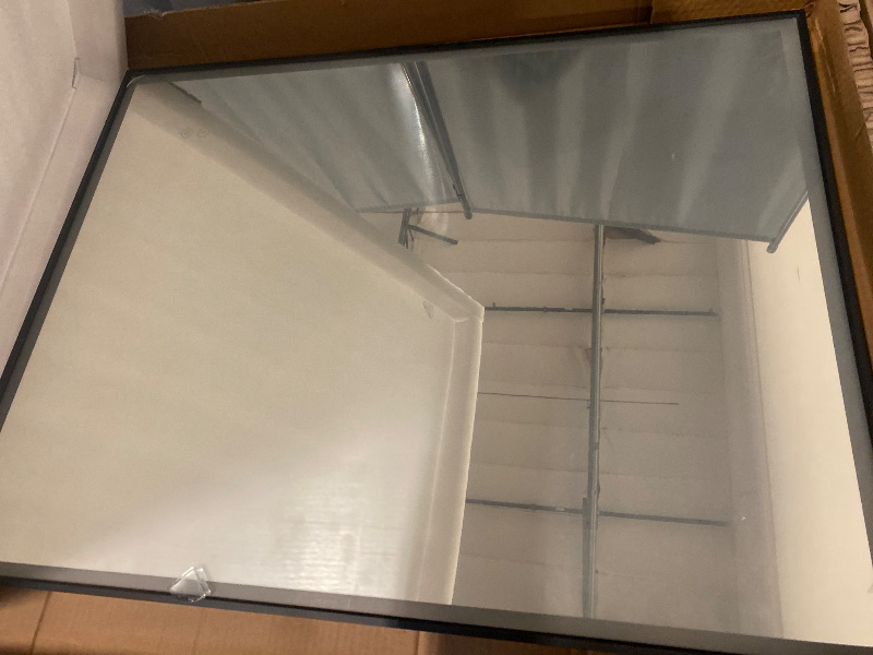 Photo 1 of 28x36 Black Framed LED Bathroom Mirror with Lights, Backlit + Front Lit, Anti-Fog Lighted Vanity Mirror for Bathroom Wall with 3 Colors, Dimmable, Memory, Tempered Glass, Horizontal/Vertical