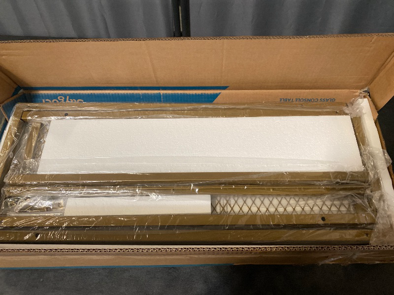 Photo 1 of Entryway Table with Power Outlet, 43" Farmhouse Industrial Narrow Console Table with Storage Shelf, 2 USB and 2 Sockets Sofa Table for Entrance, Living Room and Hallway with 4.9 Power Cord, Ebony